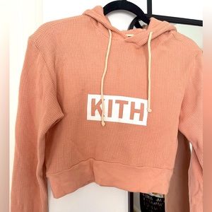 Women’s Kith waffle kit cropped sweatshirt hoodie